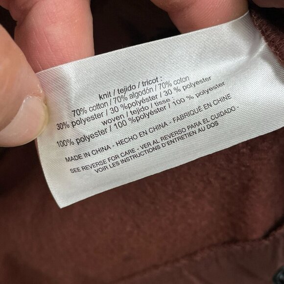 Bass Outdoor Convertible Hoodie Rum Raisin S NWT 6305 - Picture 5 of 8